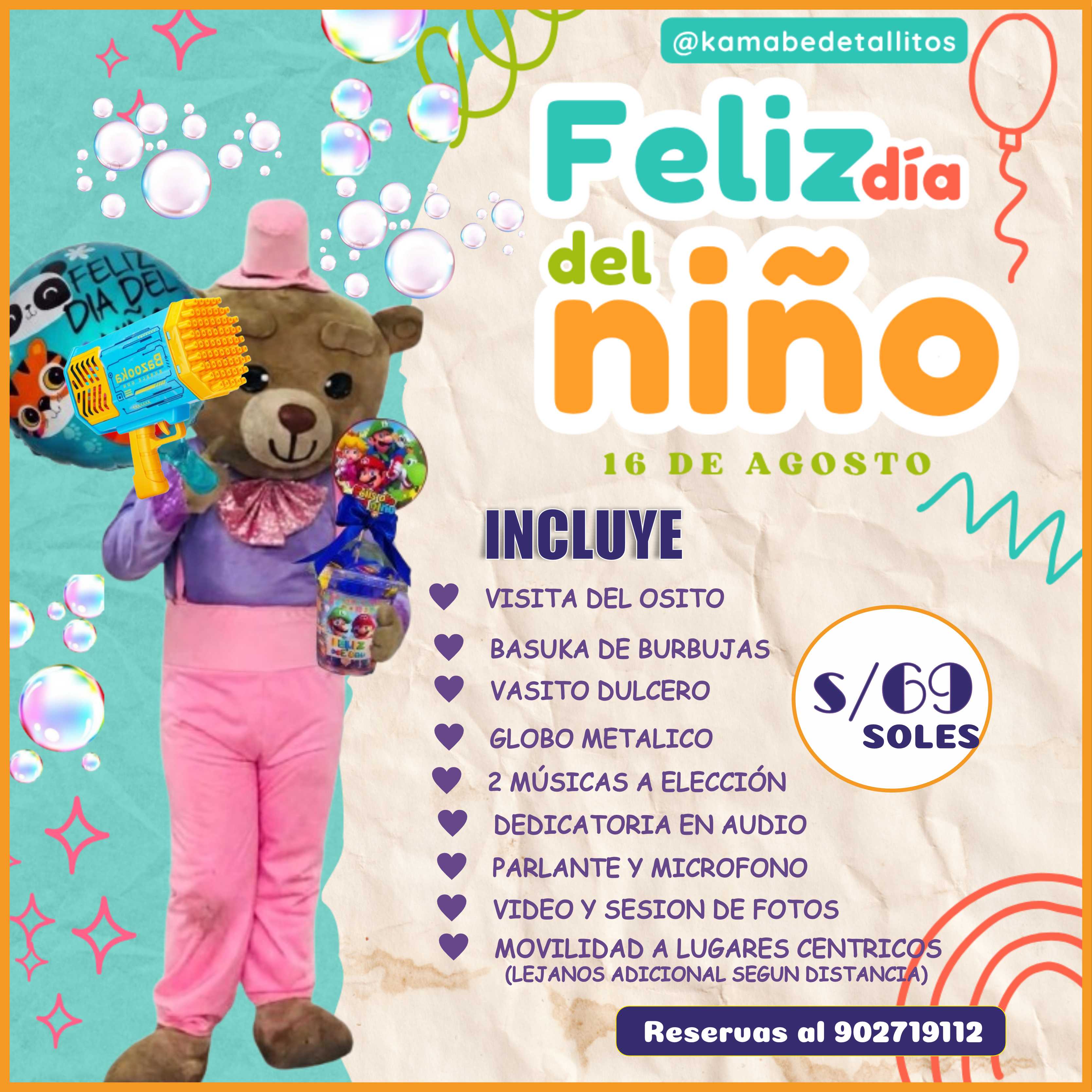 promo dia del niño 01 69 soles 