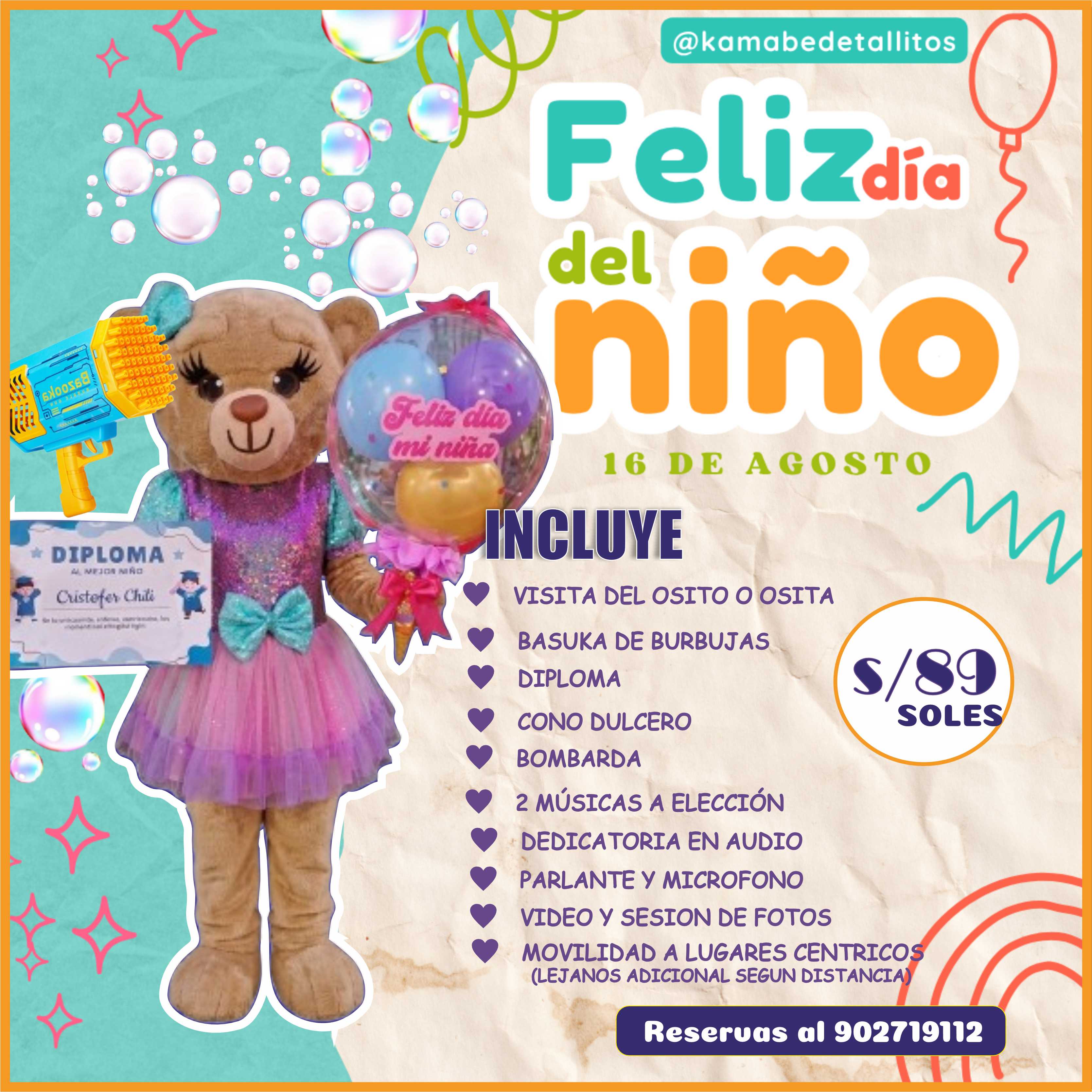 promo dia del niño 02 89 soles 