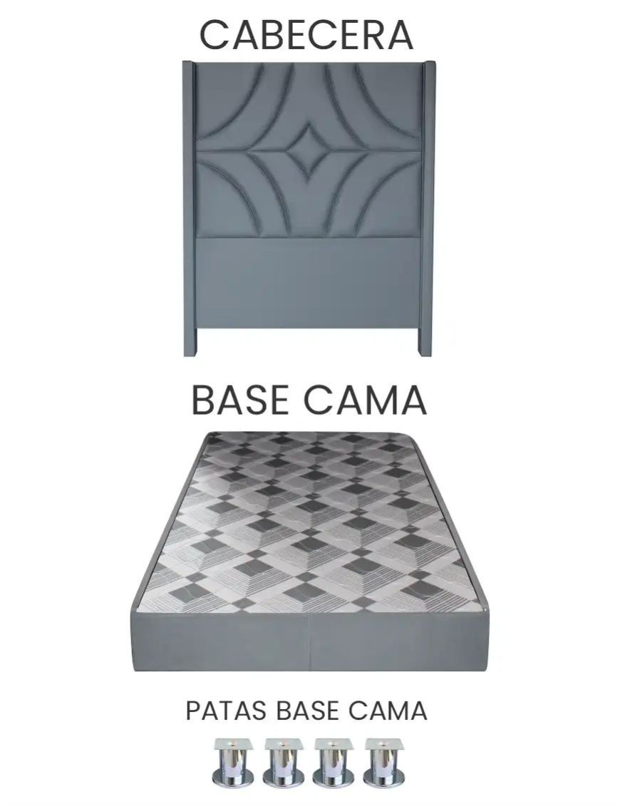 CAMA BOX CON BRAZOS 2P